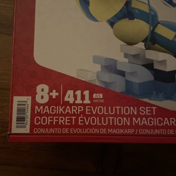 MEGA Pokemon Building Set HNT95 Magikarp Evolution Set Sealed New 411 Pieces - Picture 3 of 3